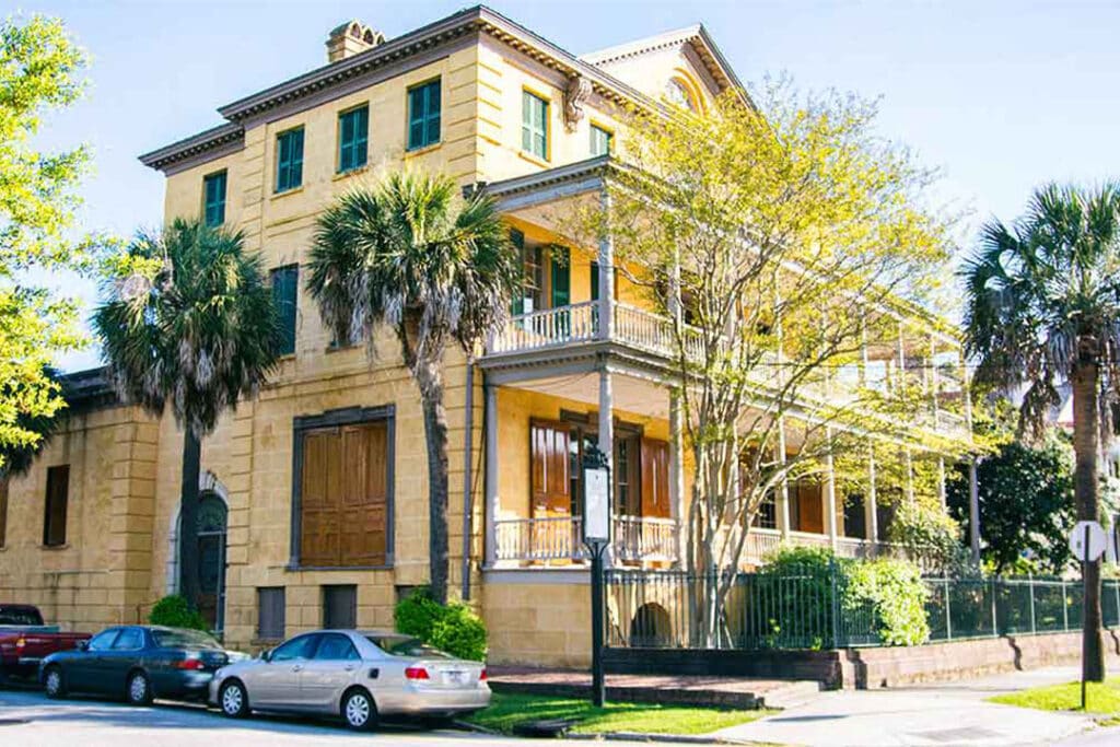 Exterior view of the Aiken Rhett House in Charleston, SC