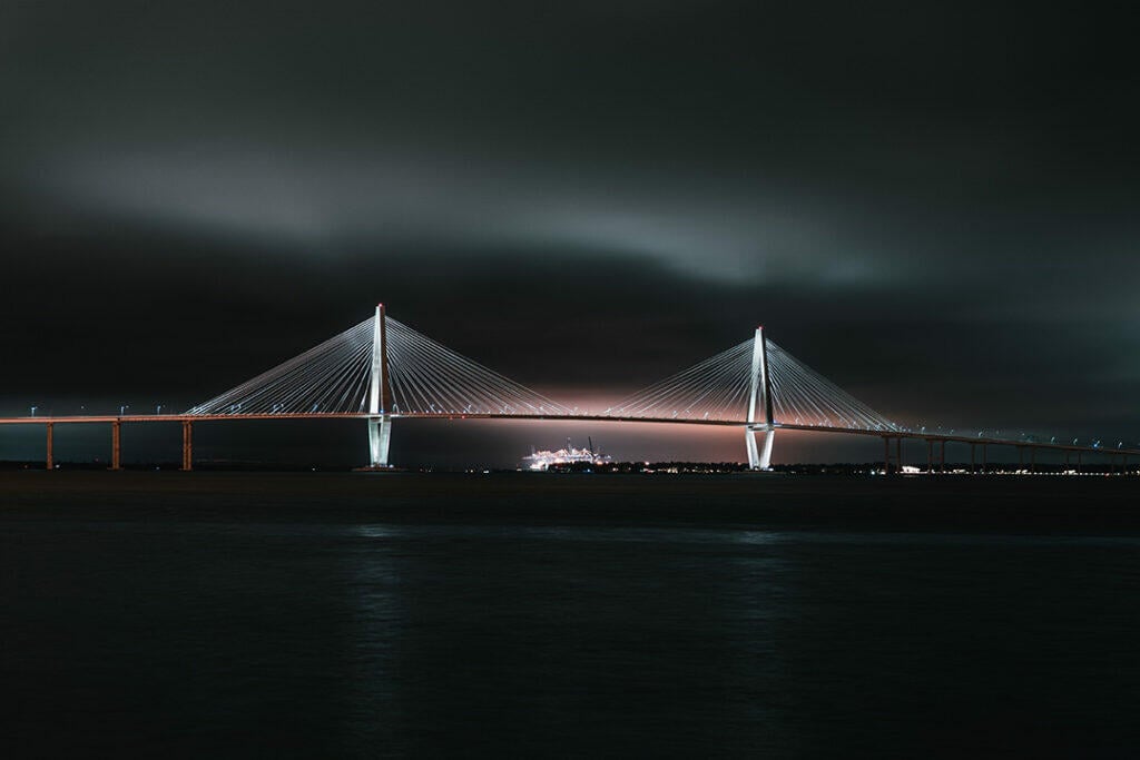 Nighttime Cruise in Charleston Harbor