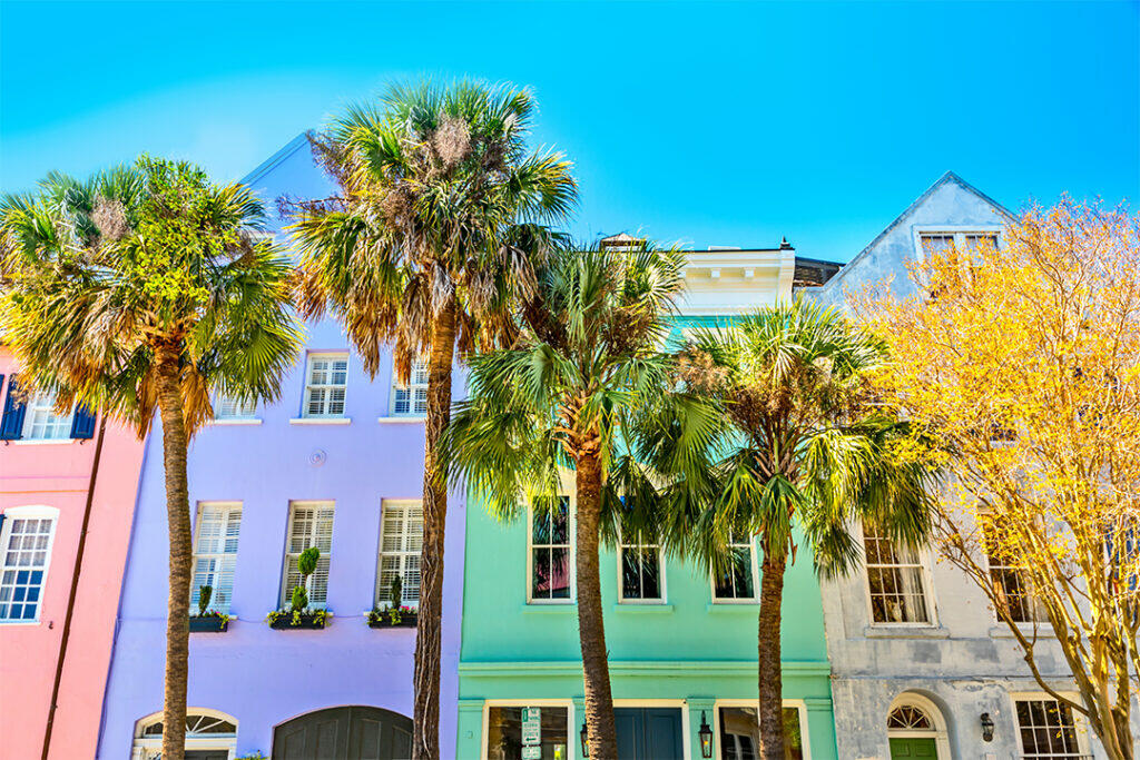 Rainbow Row in Charleston