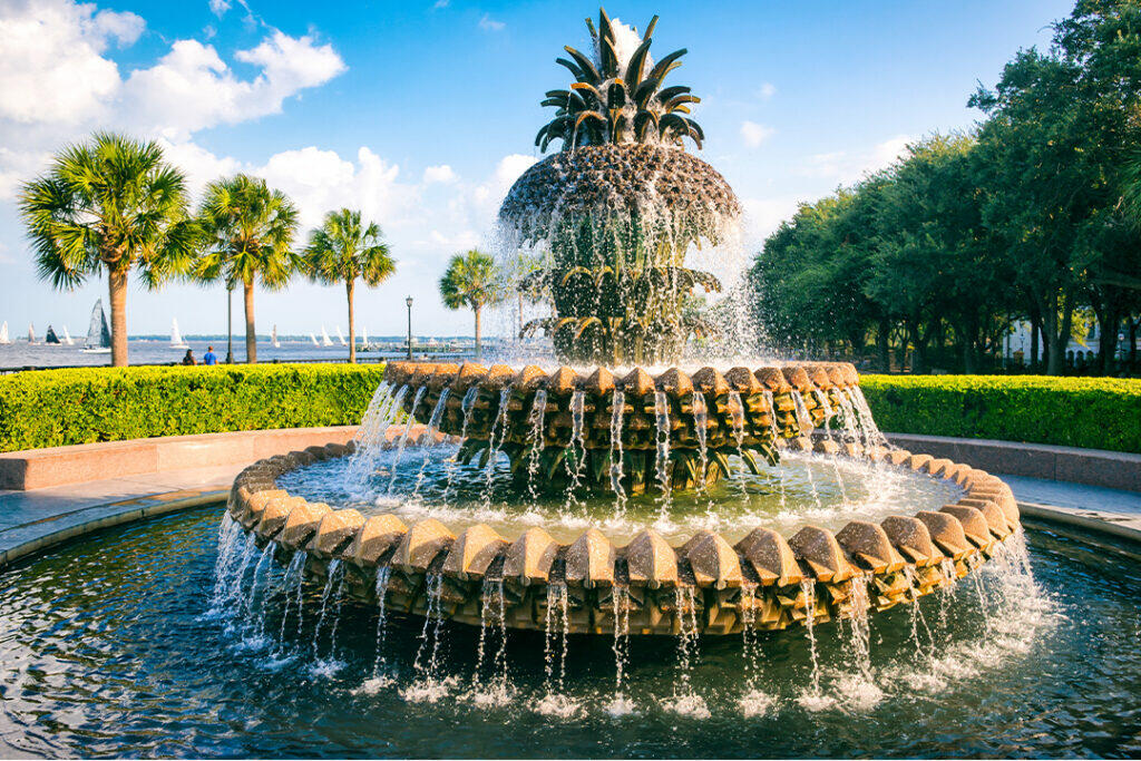 Pineapple Fountain in Charleston SC