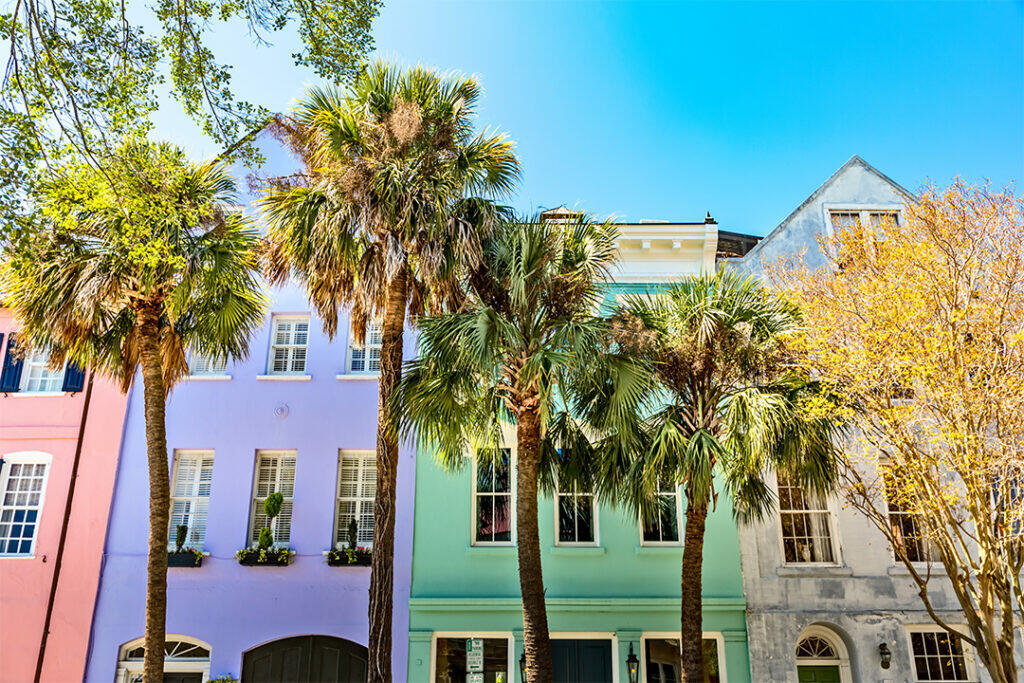 Rainbow Row is one of the most popular things to do in Charleston